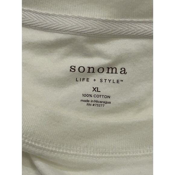 NWT Sonoma Super Soft White Long Sleeve Crew Neck Tee T-Shirt Men's size XL - Picture 7 of 7